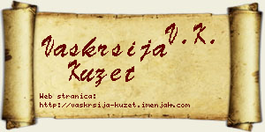 Vaskrsija Kužet vizit kartica